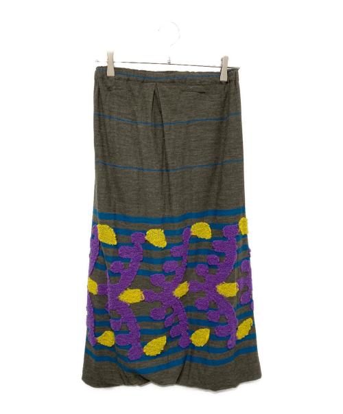 me ISSEY MIYAKE（ミーイッセイ ミヤケ）me ISSEY MIYAKE (ミーイッセイ ミヤケ) ウール混パンツ グレー サイズ:FREEの古着・服飾アイテム