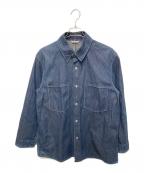 AURALEEオーラリー）の古着「HARD TWIST LIGHT DENIM SHIRTS BLOUSON／ハード ツイスト ライト デニム シャツ ブルゾン」｜インディゴ