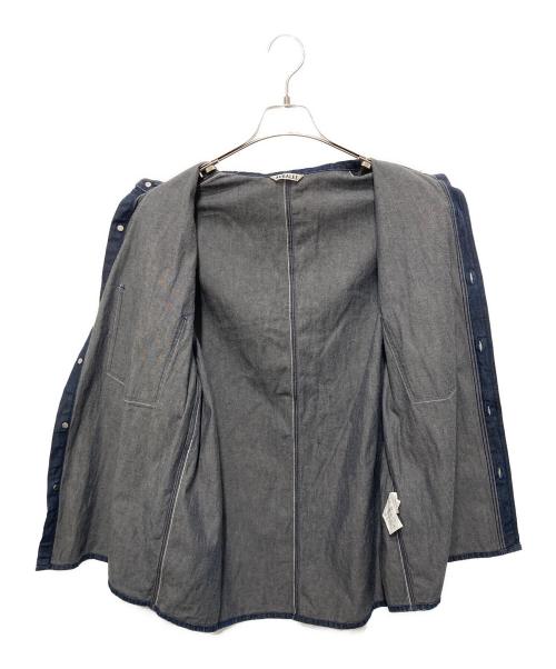 AURALEE（オーラリー）AURALEE (オーラリー) HARD TWIST LIGHT DENIM SHIRTS BLOUSON／ハード ツイスト ライト デニム シャツ ブルゾン インディゴ サイズ:３の古着・服飾アイテム