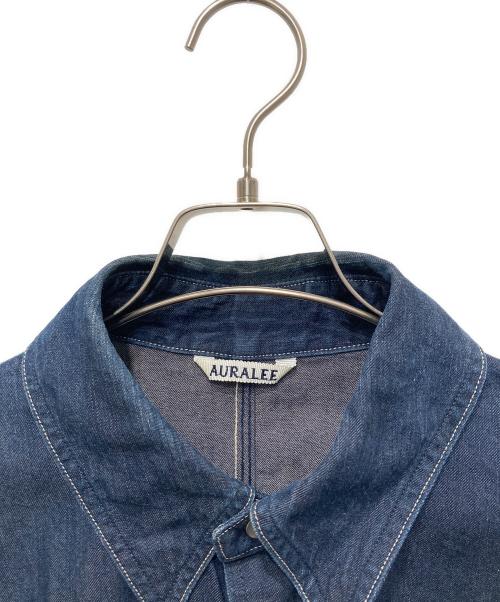 AURALEE（オーラリー）AURALEE (オーラリー) HARD TWIST LIGHT DENIM SHIRTS BLOUSON／ハード ツイスト ライト デニム シャツ ブルゾン インディゴ サイズ:３の古着・服飾アイテム