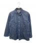 AURALEE（オーラリー）の古着「HARD TWIST LIGHT DENIM SHIRTS BLOUSON／ハード ツイスト ライト デニム シャツ ブルゾン」｜インディゴ