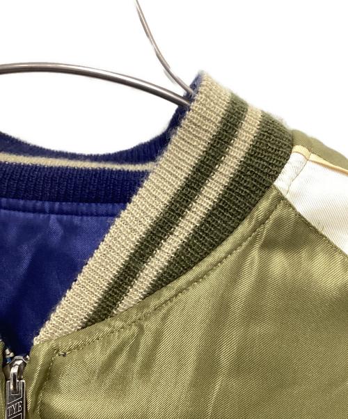 TAILOR TOYO（テーラー東洋）TAILOR TOYO (テーラー東洋) リバーシブルスカジャン ブルー×カーキ サイズ:Ⅼの古着・服飾アイテム