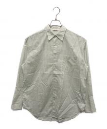 AURALEE（オーラリー）の古着「Washed Finx Typewriter Check Shirt」｜イエロー×ブルー