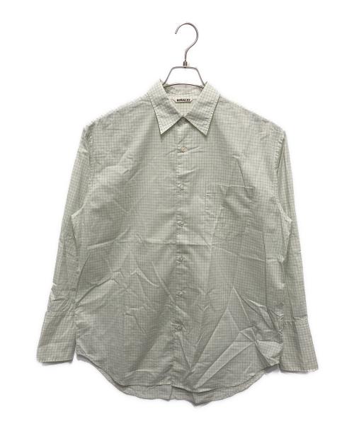AURALEE（オーラリー）AURALEE (オーラリー) Washed Finx Typewriter Check Shirt イエロー×ブルー サイズ:１の古着・服飾アイテム