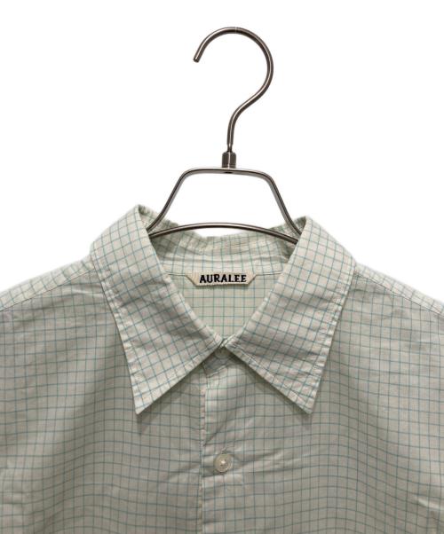 AURALEE（オーラリー）AURALEE (オーラリー) Washed Finx Typewriter Check Shirt イエロー×ブルー サイズ:１の古着・服飾アイテム