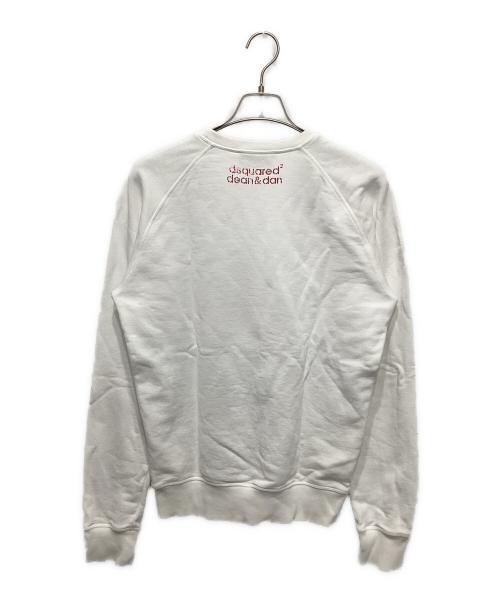 DSQUARED2（ディースクエアード）DSQUARED2 (ディースクエアード) プリントスウェット ホワイト サイズ:Ⅿの古着・服飾アイテム
