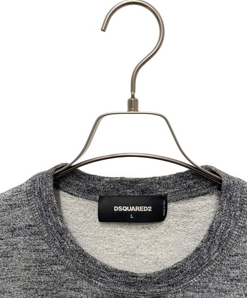 DSQUARED2（ディースクエアード）DSQUARED2 (ディースクエアード) プリントスウェット グレー サイズ:Ⅼの古着・服飾アイテム