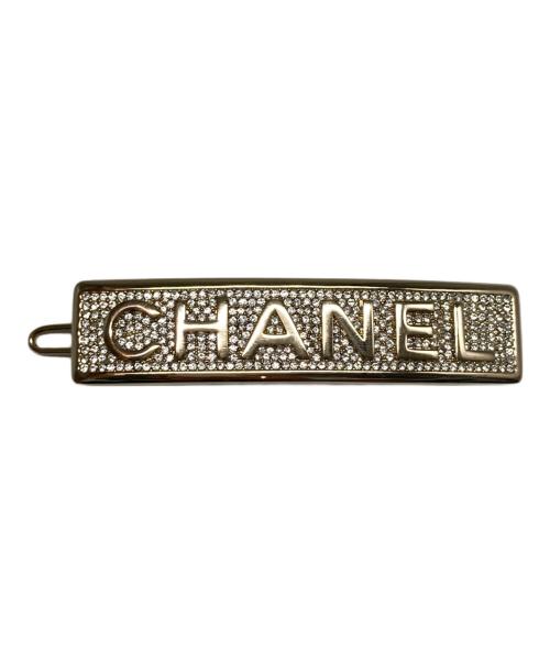 CHANEL（シャネル）CHANEL (シャネル) ロゴラインストーンバレッタ シルバーの古着・服飾アイテム