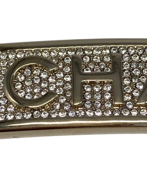 CHANEL（シャネル）CHANEL (シャネル) ロゴラインストーンバレッタ シルバーの古着・服飾アイテム