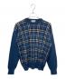 Burberry's（バーバリーズ）の古着「ラムウールチェックセーター」｜ブルー