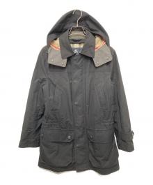 BURBERRY LONDON（バーバリーロンドン）の古着「フーデッドコート」｜ブラック
