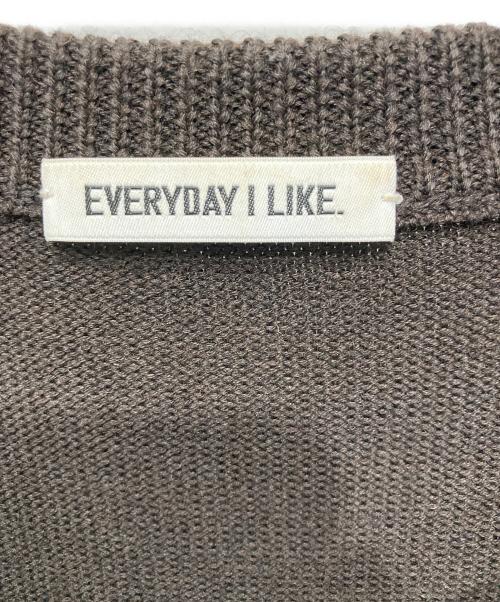 EVERYDAY I LIKE.（エヴリデイ アイ ライク）EVERYDAY I LIKE. (エヴリデイ アイ ライク) ベーシックニット ブラウン サイズ:FREEの古着・服飾アイテム
