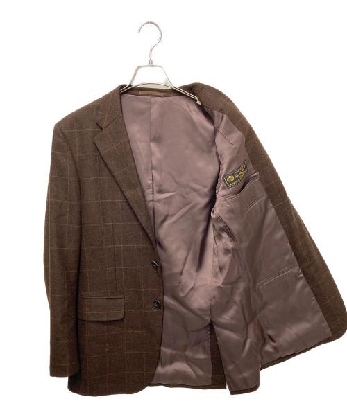 Paul Smith London（ポールスミスロンドン）Paul Smith London (ポールスミスロンドン) チェック柄3Bテーラードジャケット ブラウン サイズ:Ⅼの古着・服飾アイテム