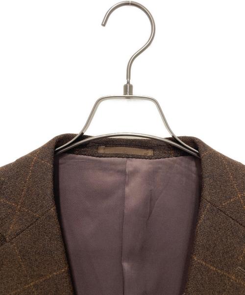 Paul Smith London（ポールスミスロンドン）Paul Smith London (ポールスミスロンドン) チェック柄3Bテーラードジャケット ブラウン サイズ:Ⅼの古着・服飾アイテム