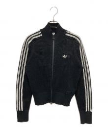 adidas（アディダス）の古着「ニット クロシェ ファイヤーバード トラックトップ」｜ブラック