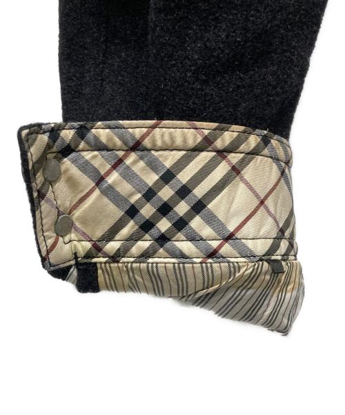BURBERRY BLACK LABEL（バーバリーブラックレーベル）BURBERRY BLACK LABEL (バーバリーブラックレーベル) ファー付きウールジャケット ブラック サイズ:Ⅼの古着・服飾アイテム