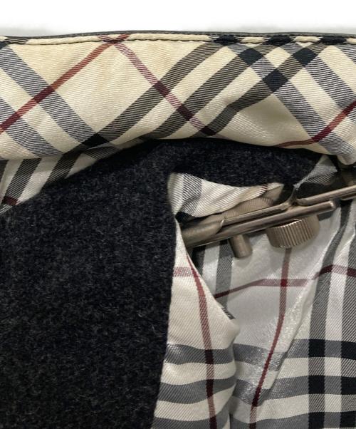 BURBERRY BLACK LABEL（バーバリーブラックレーベル）BURBERRY BLACK LABEL (バーバリーブラックレーベル) ファー付きウールジャケット ブラック サイズ:Ⅼの古着・服飾アイテム