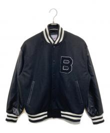 butwin（バトウィン）の古着「袖レザースタジャン」｜ブラック