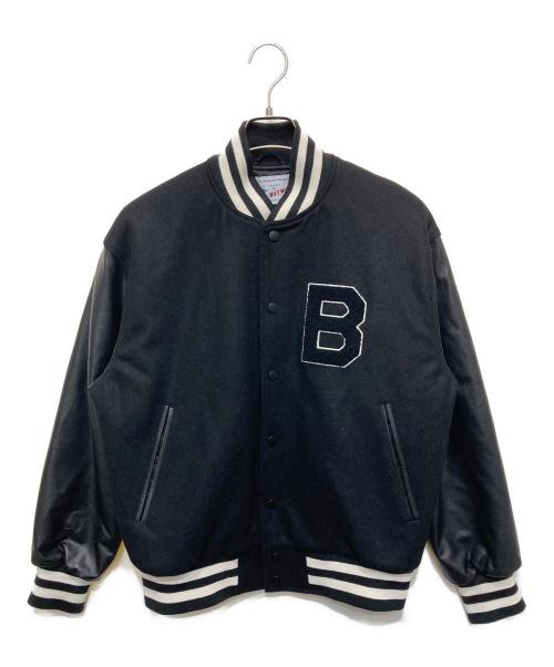 butwin（バトウィン）butwin (バトウィン) 袖レザースタジャン ブラック サイズ:Ⅿの古着・服飾アイテム