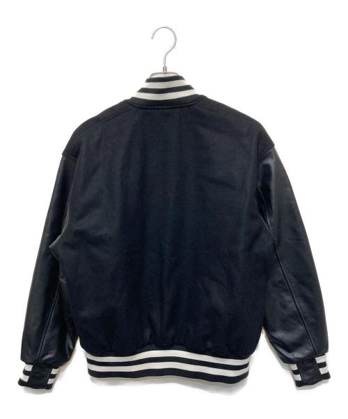 butwin（バトウィン）butwin (バトウィン) 袖レザースタジャン ブラック サイズ:Ⅿの古着・服飾アイテム
