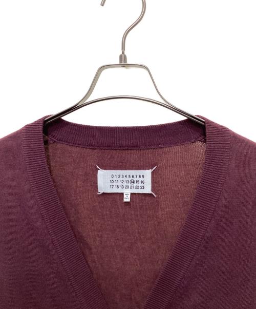 Maison Margiela（メゾンマルジェラ）Maison Margiela (メゾンマルジェラ) エルボーパッチカーディガン ボルドー サイズ:Sの古着・服飾アイテム