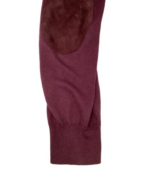 Maison Margiela（メゾンマルジェラ）Maison Margiela (メゾンマルジェラ) エルボーパッチカーディガン ボルドー サイズ:Sの古着・服飾アイテム