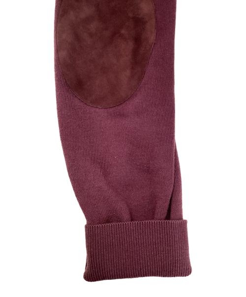 Maison Margiela（メゾンマルジェラ）Maison Margiela (メゾンマルジェラ) エルボーパッチカーディガン ボルドー サイズ:Sの古着・服飾アイテム