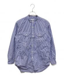Engineered Garments（エンジニアド ガーメンツ）の古着「バンドカラーシャツ」｜ブルー