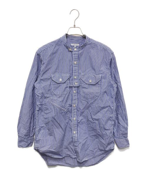 Engineered Garments（エンジニアド ガーメンツ）Engineered Garments (エンジニアド ガーメンツ) バンドカラーシャツ ブルー サイズ:Sの古着・服飾アイテム