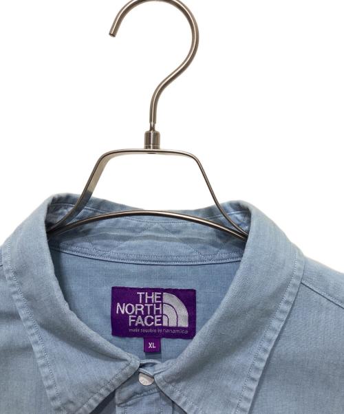 THE NORTH FACE（ザ ノース フェイス）THE NORTH FACE (ザ ノース フェイス) レギュラーカラー シャンブレーフィールドシャツ インディゴ サイズ:XLの古着・服飾アイテム