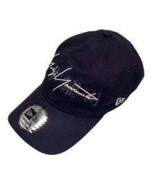 New Era×Yohji Yamamoto pour homme（ニューエラ×ヨウジヤマモト プールオム）の古着「コラボダブルロゴキャップ」｜ネイビー
