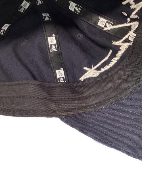 New Era（ニューエラ）New Era (ニューエラ) Yohji Yamamoto pour homme (ヨウジヤマモト プールオム) コラボダブルロゴキャップ ネイビーの古着・服飾アイテム