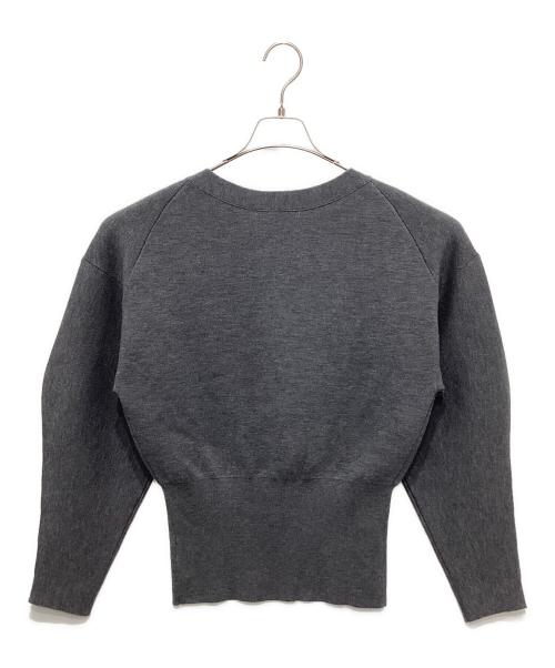 Noble（ノーブル）Noble (ノーブル) 接結タック編みVネックカーディガン グレー サイズ:FREEの古着・服飾アイテム