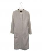 TOMORROW LAND collectionトゥモローランドコレクション）の古着「カシミヤノーカラーコート」｜ベージュ