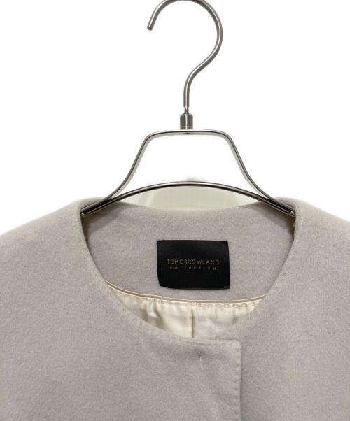 TOMORROW LAND collection（トゥモローランドコレクション）TOMORROW LAND collection (トゥモローランドコレクション) カシミヤノーカラーコート ベージュ サイズ:36の古着・服飾アイテム