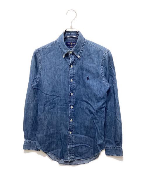 RALPH LAUREN（ラルフローレン）RALPH LAUREN (ラルフローレン) ボタンダウンデニムシャツ インディゴ サイズ:XSの古着・服飾アイテム