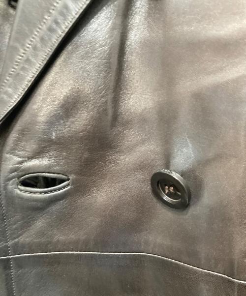 COACH（コーチ）COACH (コーチ) パイソンベルトレザートレンチコート ブラウン サイズ:4の古着・服飾アイテム