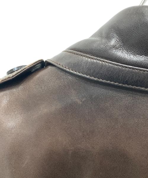 COACH（コーチ）COACH (コーチ) パイソンベルトレザートレンチコート ブラウン サイズ:4の古着・服飾アイテム