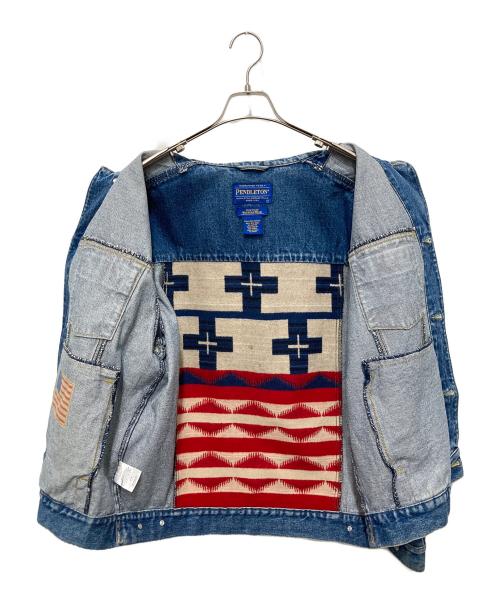 PENDLETON（ペンドルトン）PENDLETON (ペンドルトン) バックブランケットデニムジャケット インディゴ サイズ:Ⅼの古着・服飾アイテム