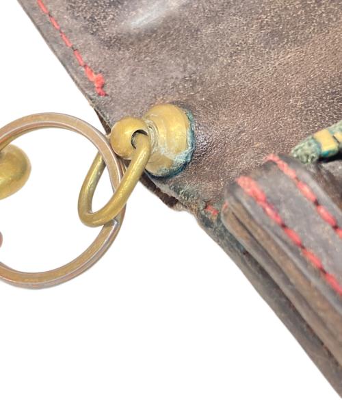 arts&crafts（アーツ・アンド・クラフツ）arts&crafts (アーツ・アンド・クラフツ) レザーコード付き2つ折り財布 ブラウンの古着・服飾アイテム