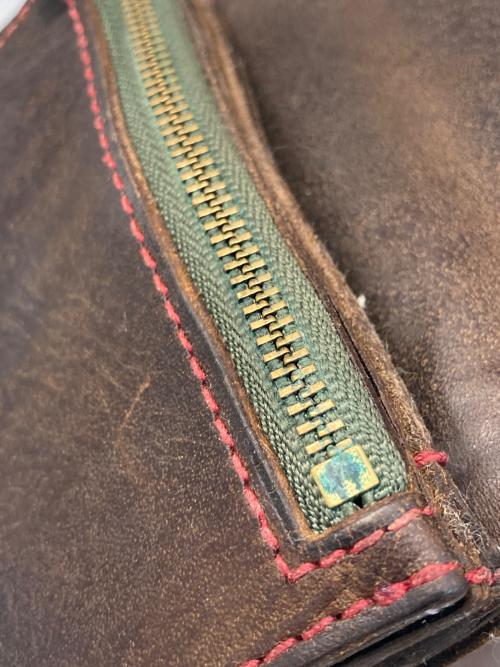 arts&crafts（アーツ・アンド・クラフツ）arts&crafts (アーツ・アンド・クラフツ) レザーコード付き2つ折り財布 ブラウンの古着・服飾アイテム