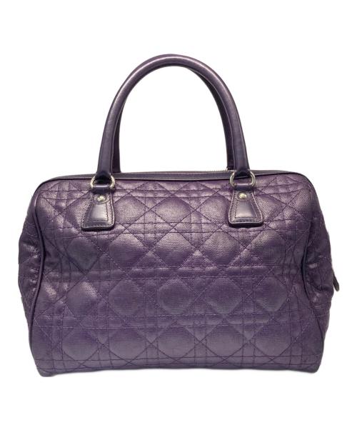 Christian Dior（クリスチャン ディオール）Christian Dior (クリスチャン ディオール) カナージュミニボストンバッグ パープルの古着・服飾アイテム