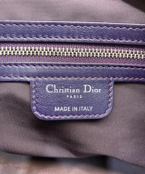 Christian Dior（クリスチャン ディオール）Christian Dior (クリスチャン ディオール) カナージュミニボストンバッグ パープルの古着・服飾アイテム