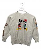 Champion REVERSE WEAVE×DISNEY×BEAMSチャンピオン リバース ウィーブ×ディズニー×ビームス）の古着「コラボリバースウィーブスウェット」｜グレー