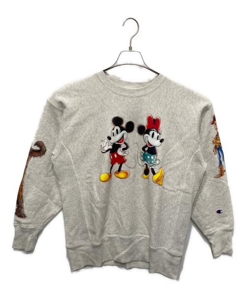 Champion REVERSE WEAVE（チャンピオン リバース ウィーブ）Champion REVERSE WEAVE (チャンピオン リバース ウィーブ) Disney (ディズニー) BEAMS (ビームス) コラボリバースウィーブスウェット グレー サイズ:Sの古着・服飾アイテム