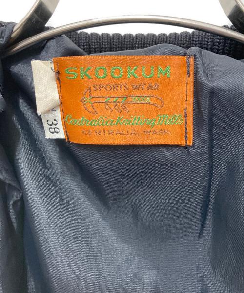 skookum（スクーカム）skookum (スクーカム) レザー切替スタジャン ブラック サイズ:38の古着・服飾アイテム