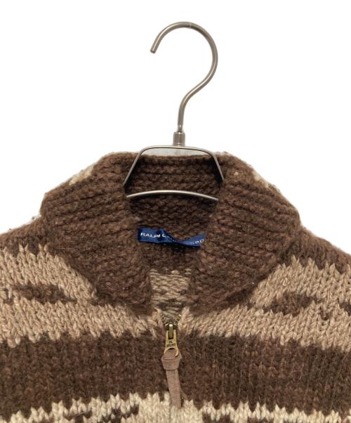 RALPH LAUREN SPORT（ラルフローレン スポーツ）RALPH LAUREN SPORT (ラルフローレン スポーツ) カウチンニットカーディガン ブラウン サイズ:Ⅿの古着・服飾アイテム