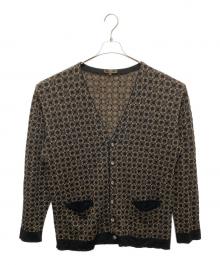 FENDI（フェンディ）の古着「ズッカジャガードカーディガン」｜ブラウン