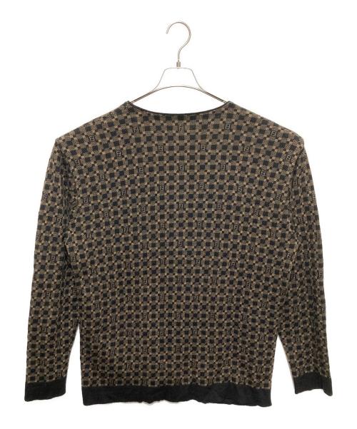 FENDI（フェンディ）FENDI (フェンディ) ズッカジャガードカーディガン ブラウン サイズ:48の古着・服飾アイテム
