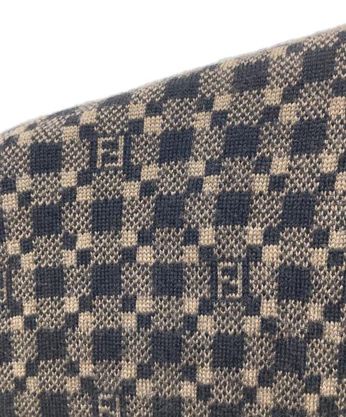 FENDI（フェンディ）FENDI (フェンディ) ズッカジャガードカーディガン ブラウン サイズ:48の古着・服飾アイテム